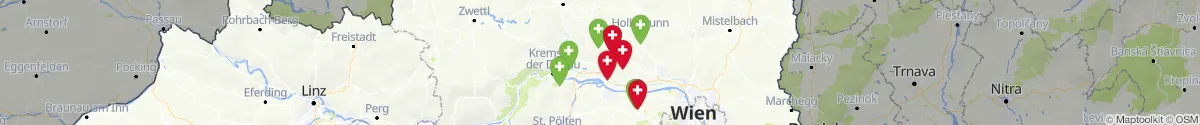 Map view for Pharmacies emergency services nearby Königsbrunn am Wagram (Tulln, Niederösterreich)